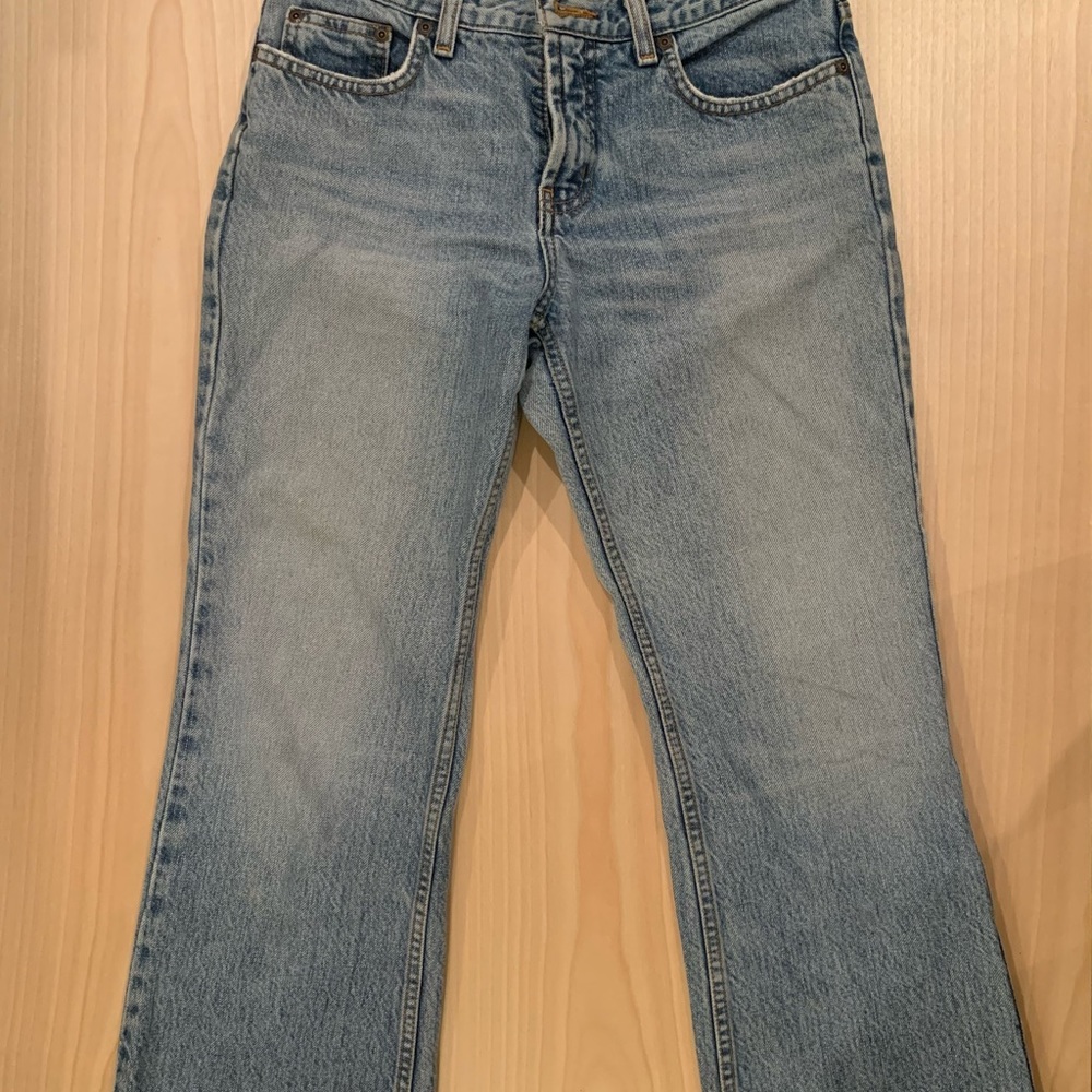 Express jeans - light wash, high waisted, size 5/6
